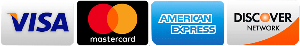 Accepted payment cards: Visa, Mastercard, American Express and Discover